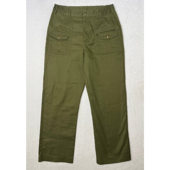 VTG Boy Scouts of America BSA Khaki Green Uniform Utility Cargo Pants sz 34X34 - Picture 1 of 9